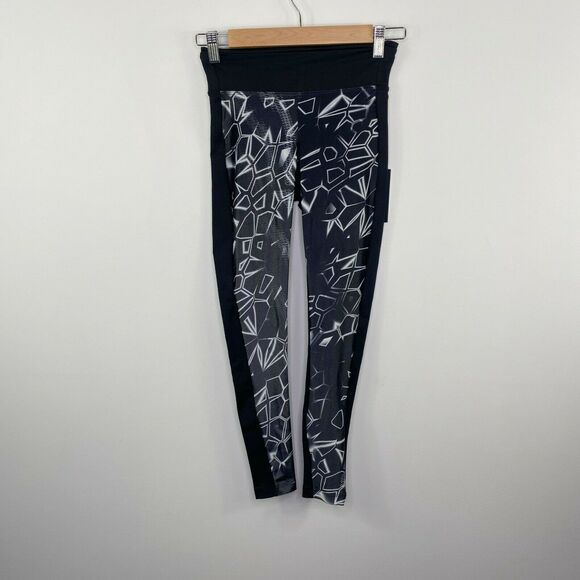 Koral Black White Geometric Print Pull On Leggings Women's Size Small S - Picture 1 of 4